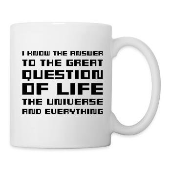 I know the answer - Hitchhiker's Guide - Mug - white - Right