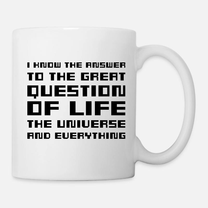 I know the answer - Hitchhiker's Guide - Tasse - Weiß