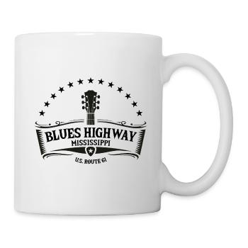 Mississippi Der Blues Highway 61 Musik Usa Gitarre - Tasse - Weiß - Rechts