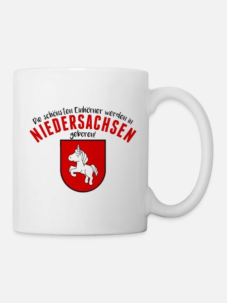 Niedersachsen Einhorn Wappen Kind Baby Hannover - Tasse - Weiß