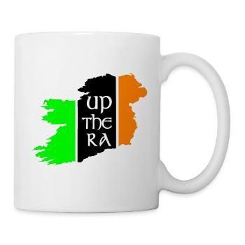 Ireland map green white gold - Mug - white - Right