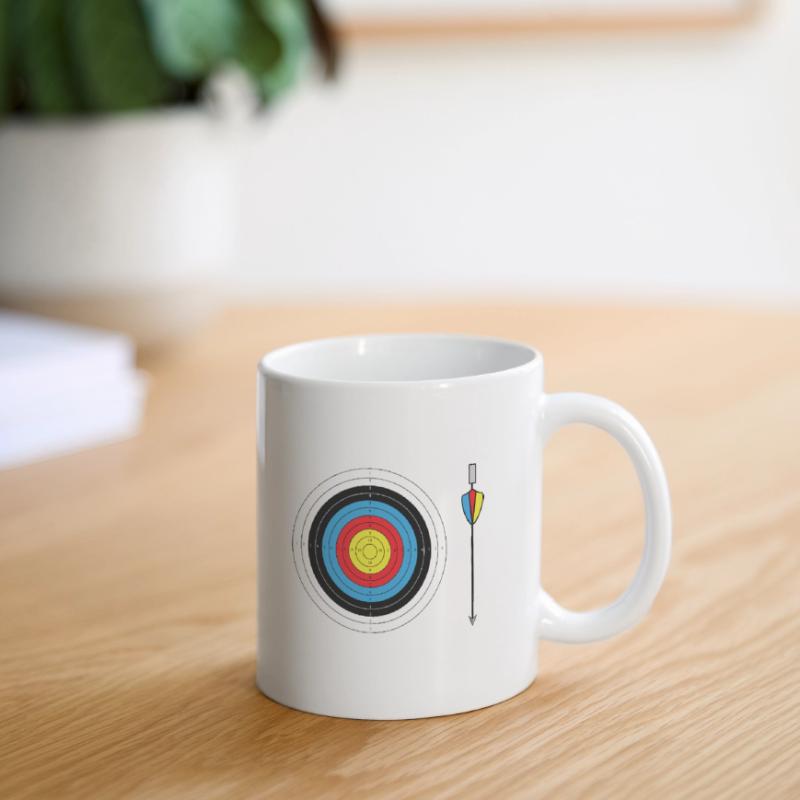 Arc et Flèche | Arc avec flèche Mug blanc