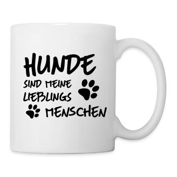 Hunde sind meine Lieblingsmenschen - Tasse - Weiß - Rechts