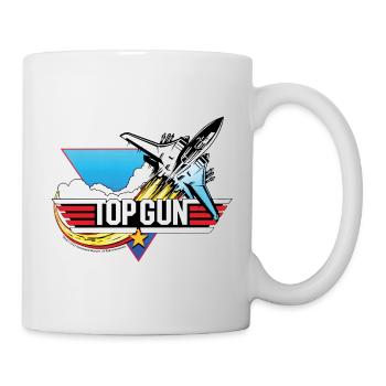 Top Gun Fighter Jet Logo - Mug - white - Right