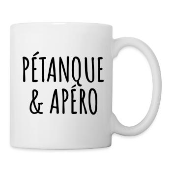 Pétanque et apéro - Mug blanc - blanc - Droite