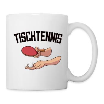 Aufschlag Tischtennisball Tischtennisspieler - Tasse - Weiß - Rechts