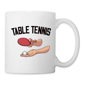 Aufschlag Tischtennisball Tischtennisspieler - Tasse - Weiß - Rechts