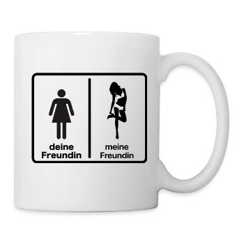 Deine Freundin - meine Freundin - Tasse - Weiß - Rechts