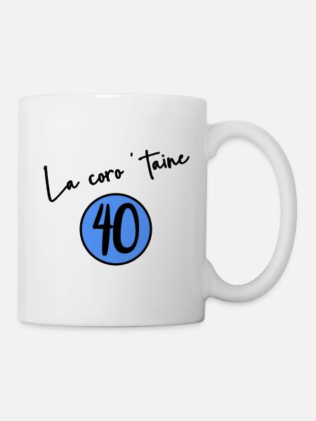 40 ANS. 40e ANNIVERSAIRE. ANNIVERSAIRE 40 ANS - Mug blanc - blanc