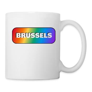 BRUSSELS PRIDE GAY FLAG RAINBOW - Mug - white - Right