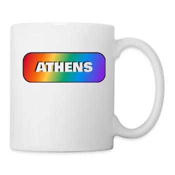 GAY PRIDE ARC-EN-CIEL D’ATHÈNES - Mug blanc - blanc - Droite