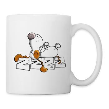 Sleeping Dog I Funny Dog Motif I Dog Head - Mug - white - Right