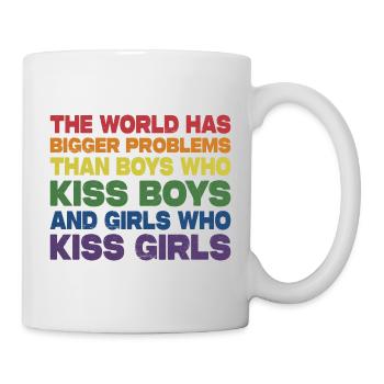 Le monde a de plus gros problèmes LGBTQ CSD Gay Pride - Mug blanc - blanc - Droite