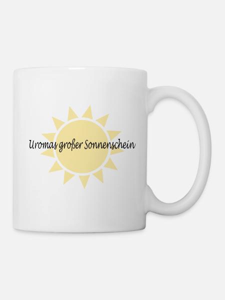 Uromas großer Sonnenschein - Tasse - Weiß