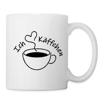 Ich liebe Käffchen - Tasse - Weiß - Rechts