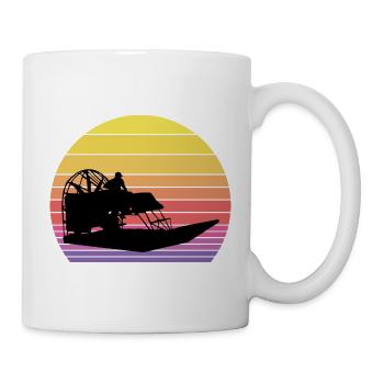 Vintage Rétro Airboat Fanboat Airboating Planeboat - Mug blanc - blanc - Droite