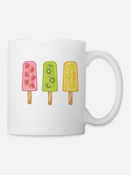 Fruchteis - Tasse - Weiß