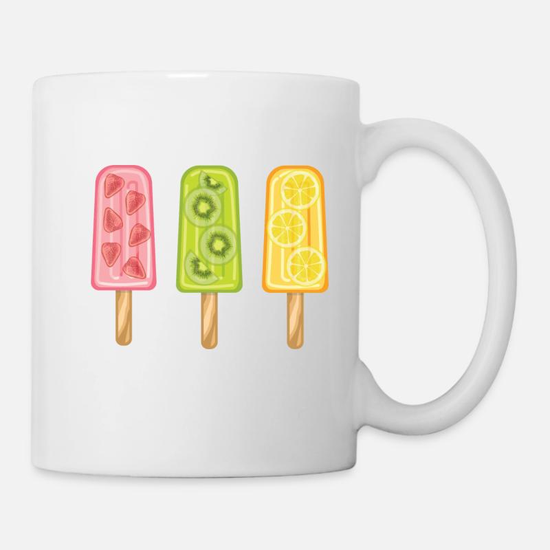 Fruchteis - Tasse - Weiß