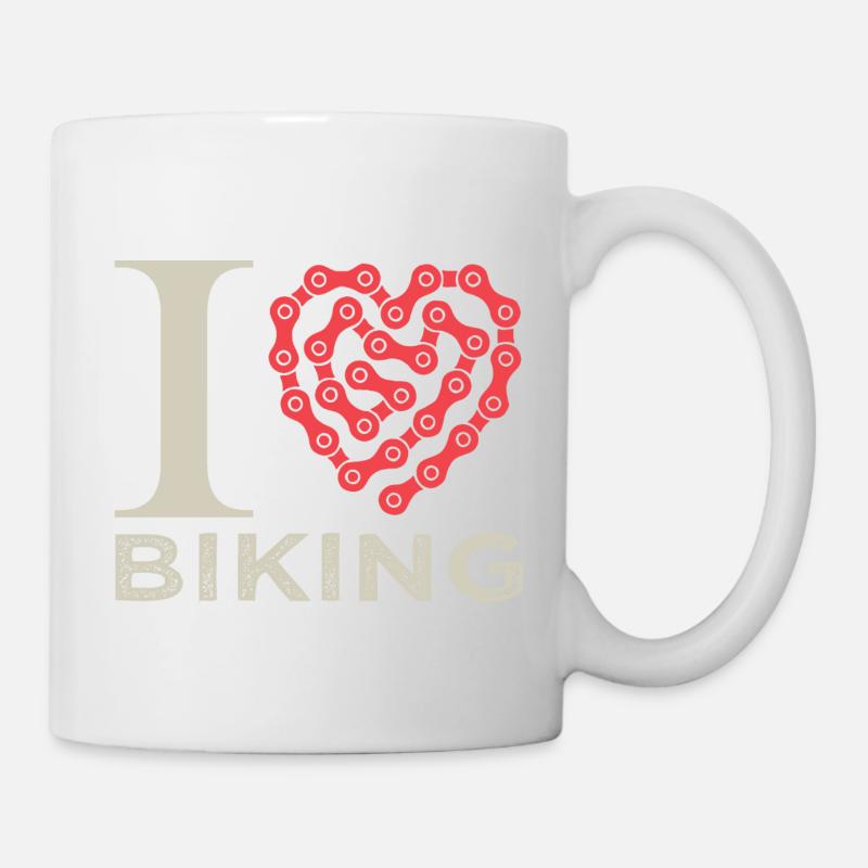I love biking j aime le vélo - Mug blanc - blanc