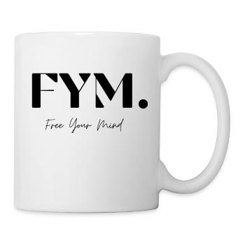 Free your mind, Motivationsspruch - Tasse - Weiß - Rechts
