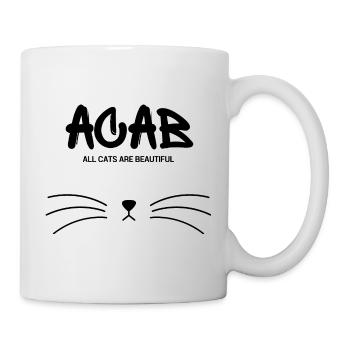 ACAB - All Cats Are Beautiful - Black - Tasse - Weiß - Rechts