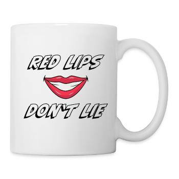 Red Lips - Tasse - Weiß - Rechts