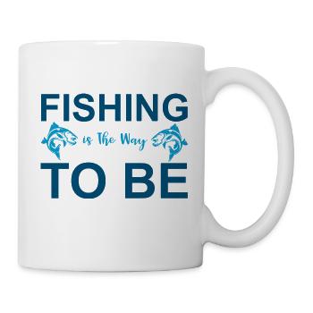 Angeln - Tasse - Weiß - Rechts
