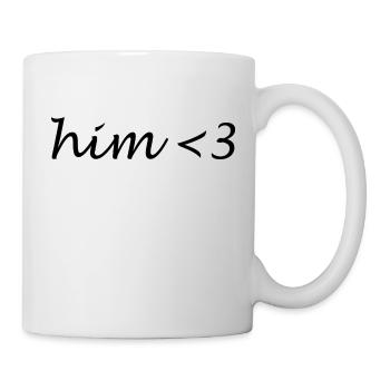 him <3 - Tasse - Weiß - Rechts