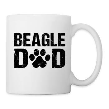 Beagle Dad Beagle Hunde - Tasse - Weiß - Rechts