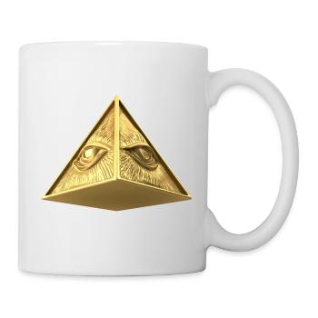 Eye of Providence - allsehendes Auge Pyramid - Tasse - Weiß - Rechts