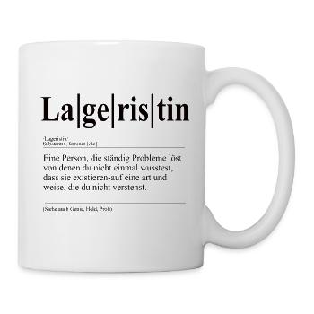 Lageristin Lustige Berufs Definition - Tasse - Weiß - Rechts