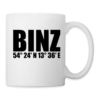 Binz Koordinaten - Tasse - Weiß - Rechts