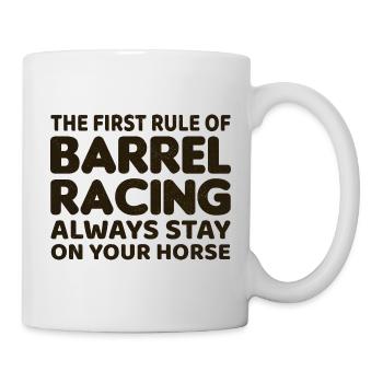 Barrel Racer Reiten Racing Rodeo Lustig - Tasse - Weiß - Rechts