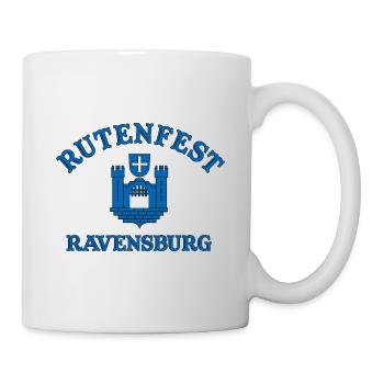 Schriftzug Rutenfest Ravensburg Wappen - Tasse - Weiß - Rechts