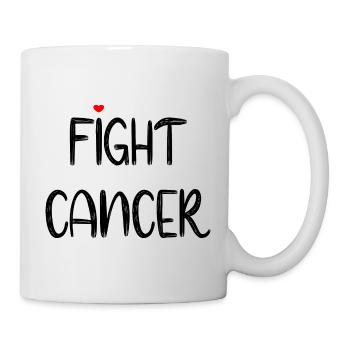 Combattre le cancer Cœur - Mug blanc - blanc - Droite