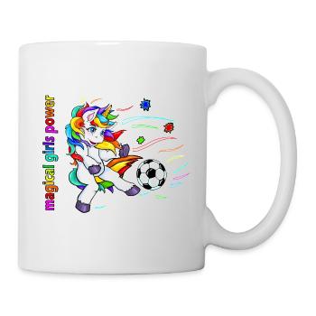 Unicorn Girls Football - magical girl power - Mug - white - Right