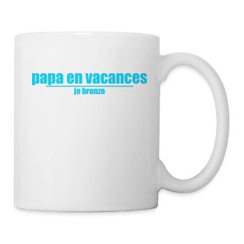 papa en vacances - Mug blanc - blanc - Droite