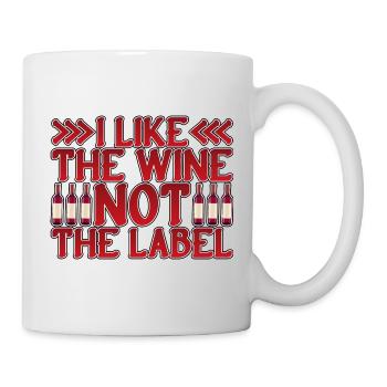 J’aime le vin, pas l’étiquette 18 - Mug blanc - blanc - Droite