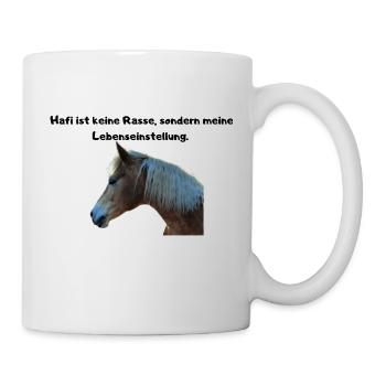 Haflinger Lebenseinstellung - Tasse - Weiß - Rechts