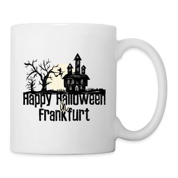 Happy Halloween in Frankfurt Stadtnamen Design - Tasse - Weiß - Rechts