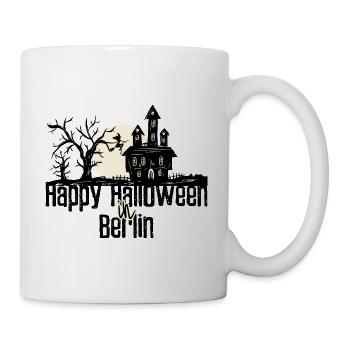 Happy Halloween in Berlin Stadtnamen Design - Tasse - Weiß - Rechts