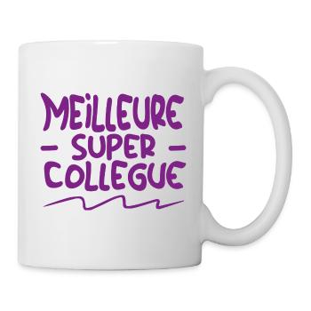 Meilleure Super Collègue Humour Femme - Mug blanc - blanc - Droite