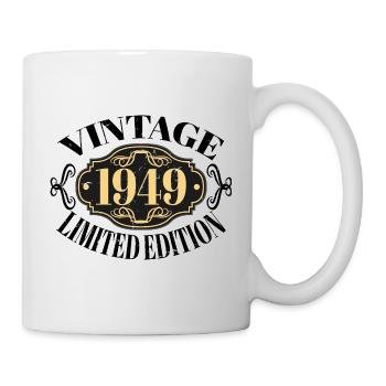 Vintage 1949 75e anniversaire hommes femmes 75 ans - Mug blanc - blanc - Droite