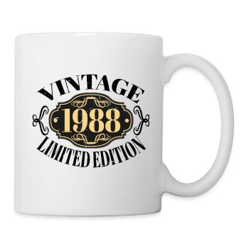 Jahrgang 1988 - 34 Jahre alt, Geschenk zum 34. Geburtstag - Tasse - Weiß - Rechts