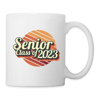 Cadeau de fête de remise des diplômes rétro de la classe senior de 2023 - Mug blanc - blanc - Droite