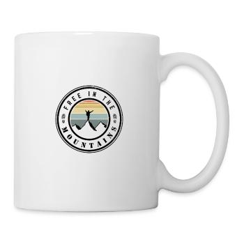 Free in the mountains - Tasse - Weiß - Rechts