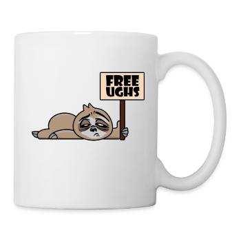 Free Ughs Free Hugs Faultier Sloth - Mug - white - Right