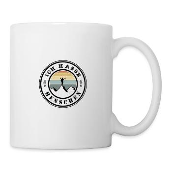 Ich hasse Menschen - Tasse - Weiß - Rechts