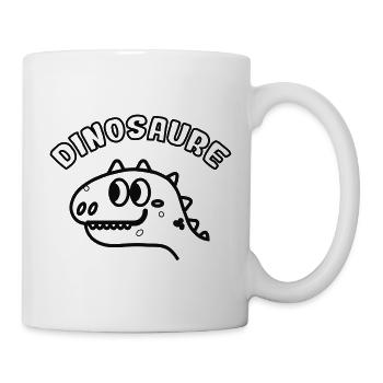 Dinosaure raptor mignon pour enfants - Mug blanc - blanc - Droite
