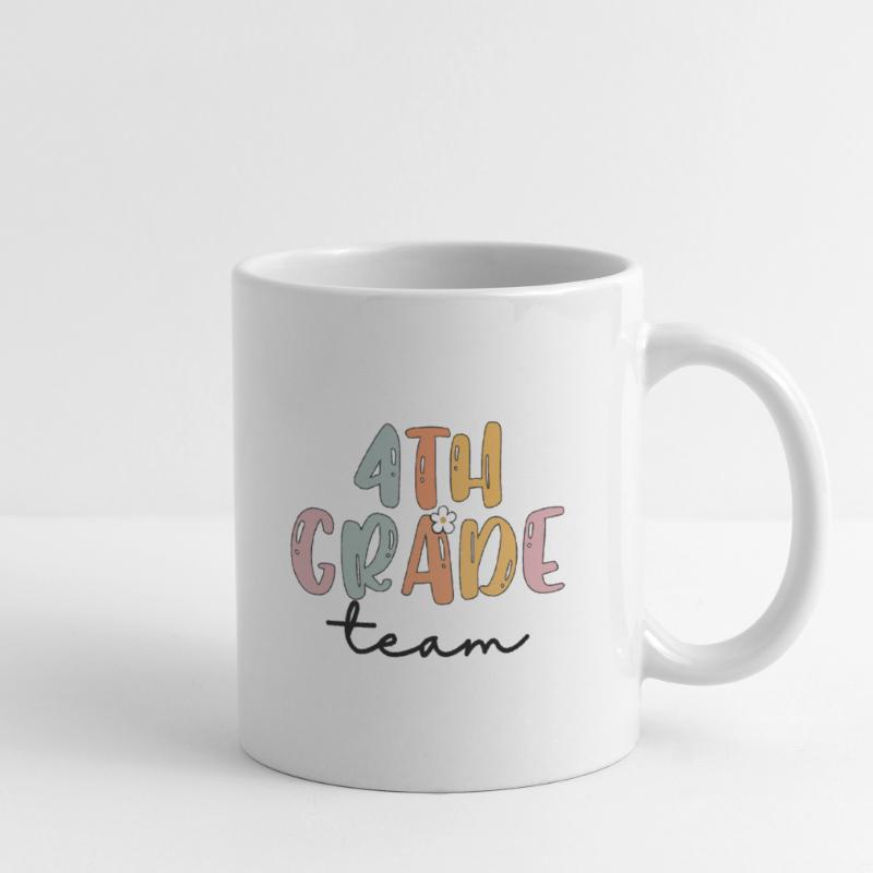 Équipe 4th Grade Squad École élémentaire Mug blanc